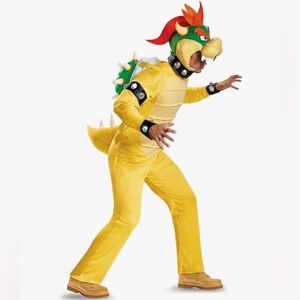 Disguise Super Mario Bros Deluxe Bowser Costume w/ Inflatable Shell